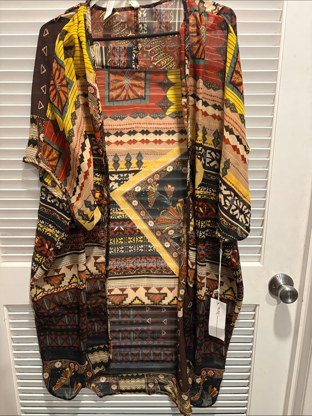 Bohemian Multi-Color Patterned Kimono Cardigan
